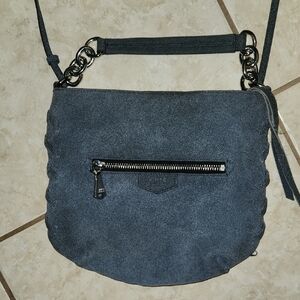 Stylish Leather Blue Jean Handbag Aimee Kestenberg